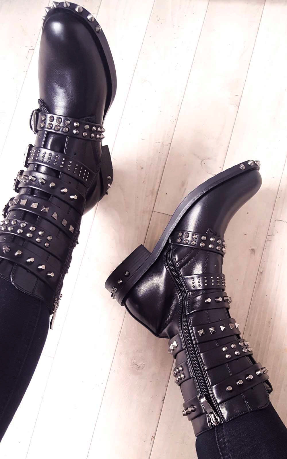 Carmen Buckle Studded Boots Thumbnail