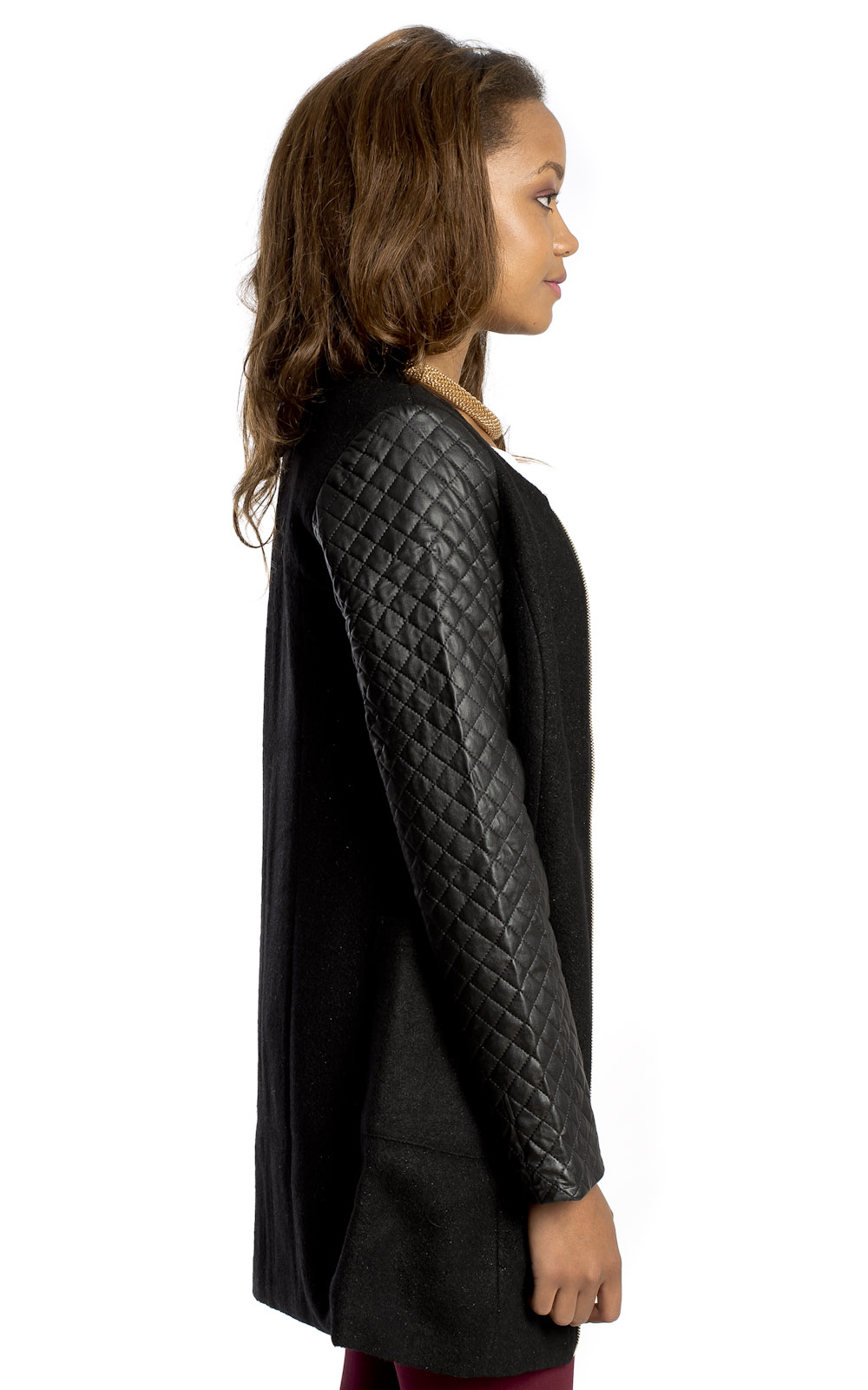 Adriana Black PU Sleeve Jacket Thumbnail Adriana Black PU Sleeve Jacket Thumbnail