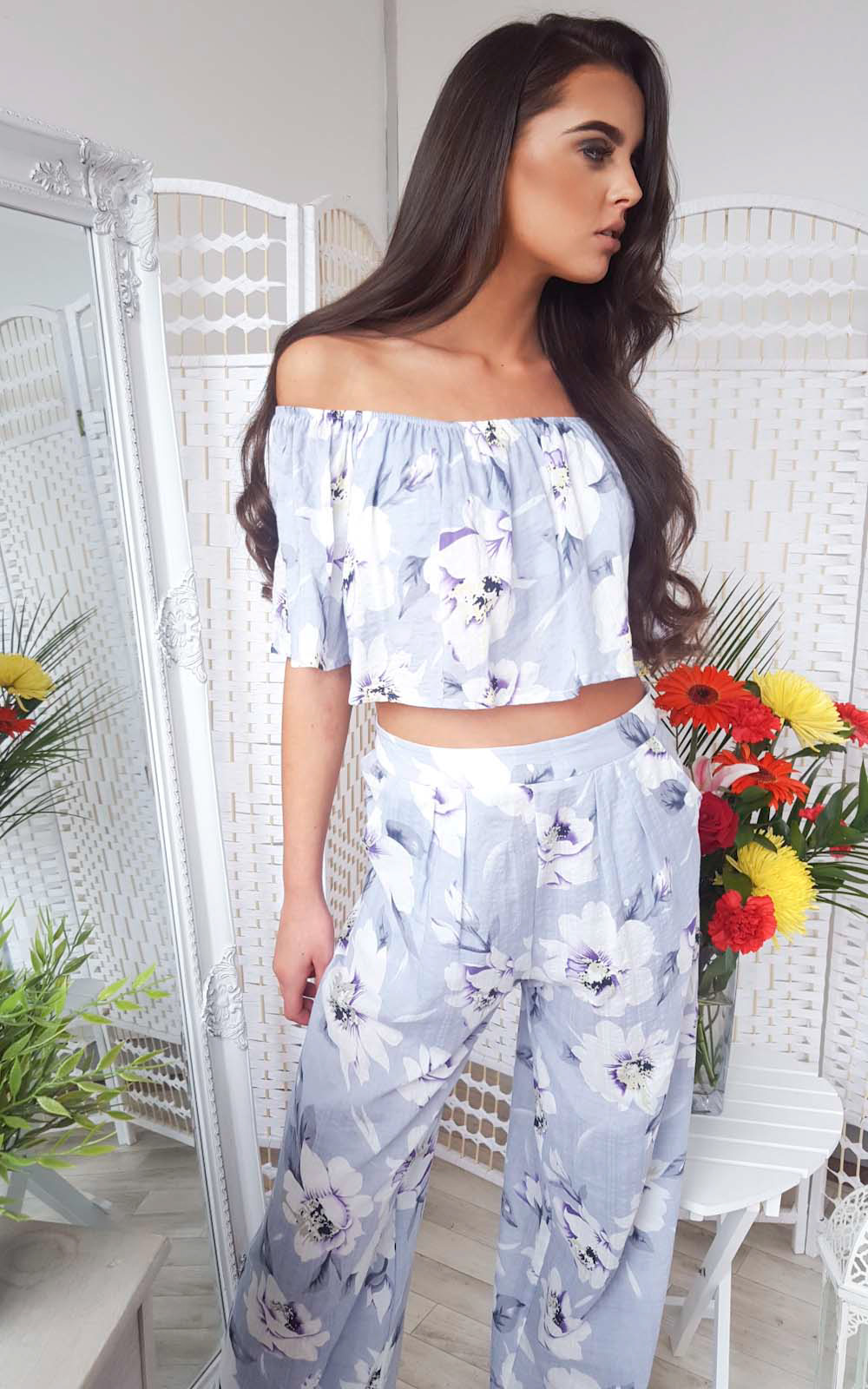 Amra Off Shoulder Floral Co-Ord Thumbnail