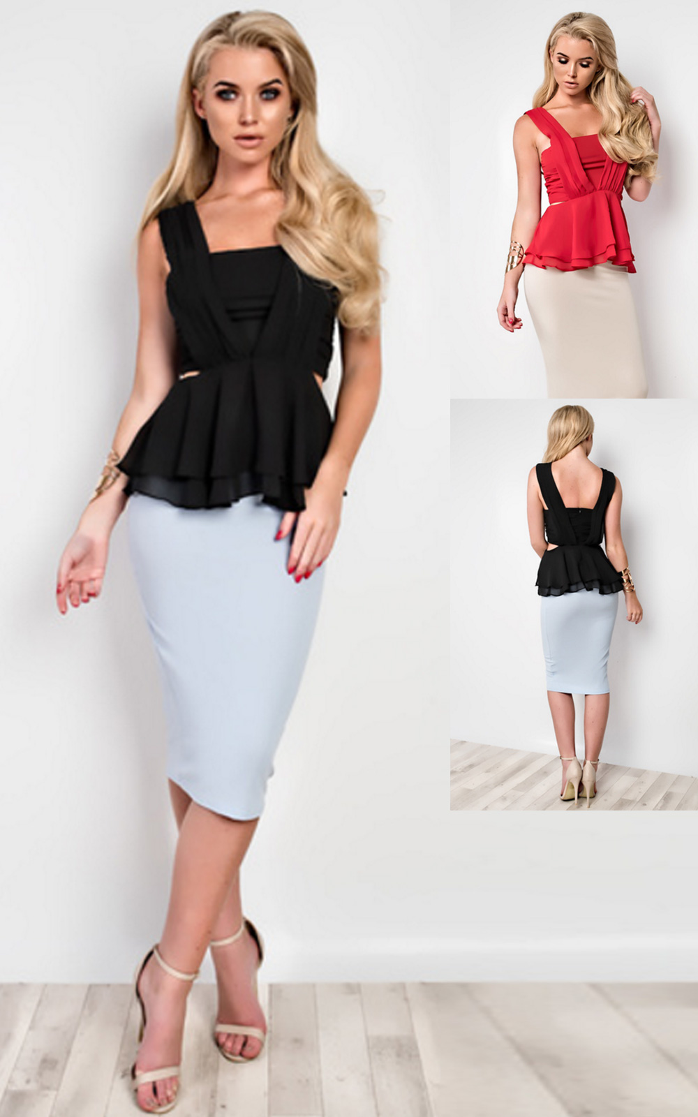 Lise Cut-Out Ruffle Top Thumbnail Lise Cut-Out Ruffle Top Thumbnail
