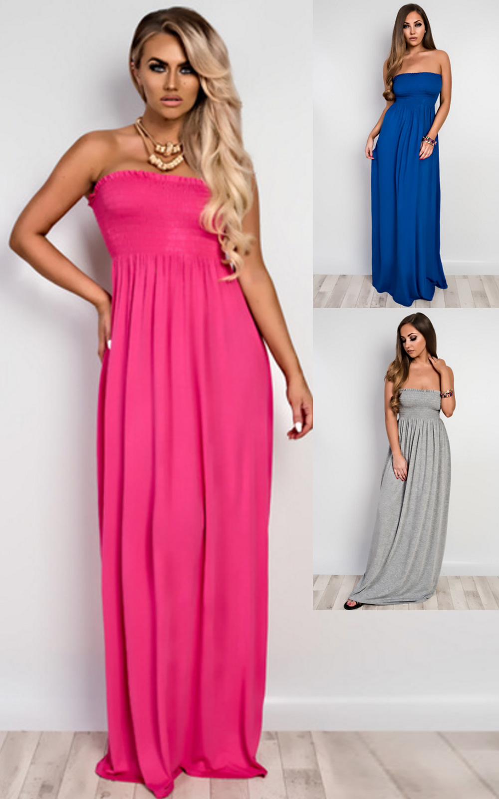 Sabrina Ruched Maxi Dress Thumbnail