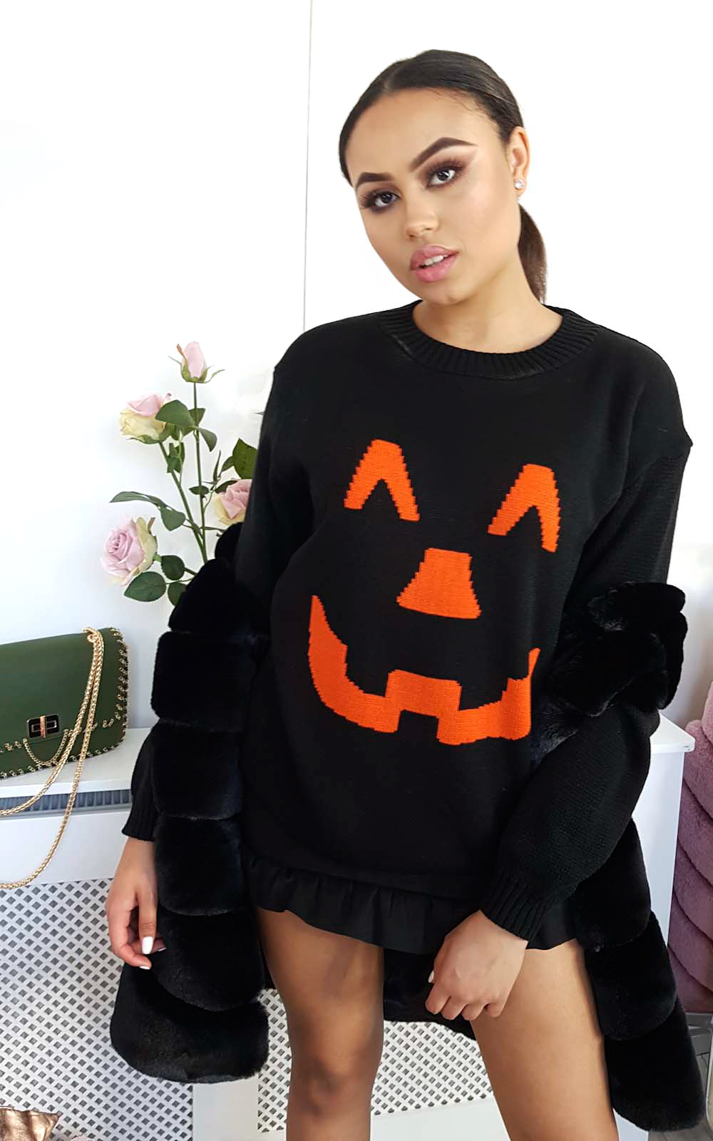 Pumpkin Knitted Halloween Jumper Pumpkin Knitted Halloween Jumper