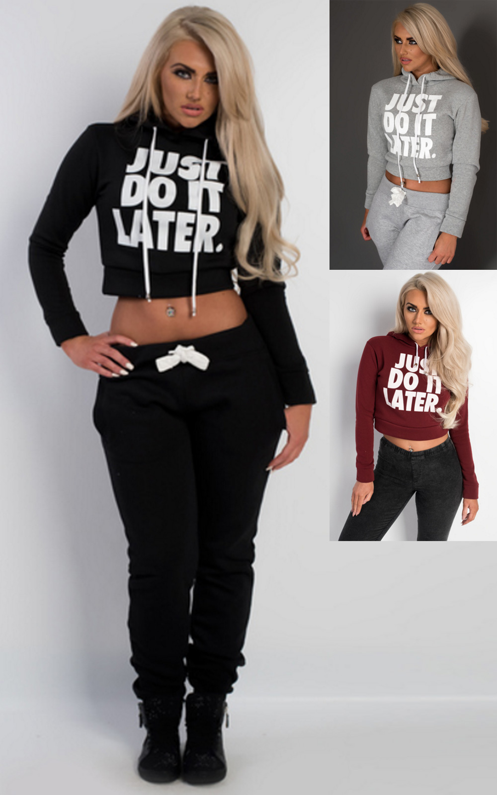 Kennedy Slogan Cropped Hoodie Thumbnail Kennedy Slogan Cropped Hoodie Thumbnail