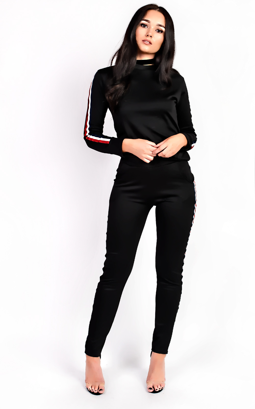 Kimmi Stripe Slim Fit Tracksuit Thumbnail