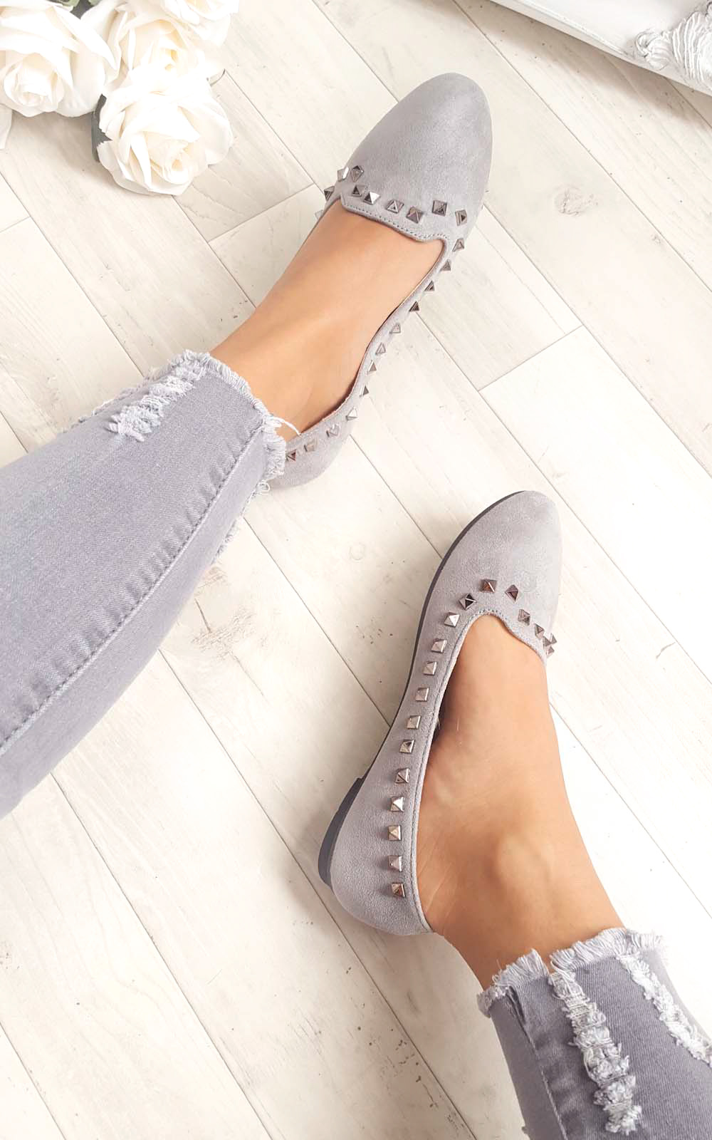 Katia Faux Suede Studded Pumps Thumbnail Katia Faux Suede Studded Pumps Thumbnail