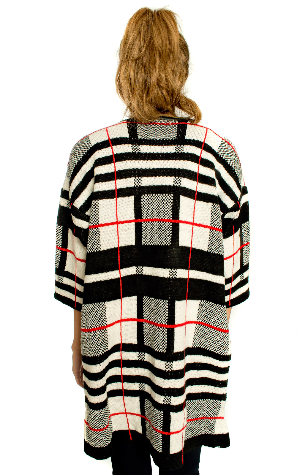Cyndal Large Check Cardigan Thumbnail Cyndal Large Check Cardigan Thumbnail