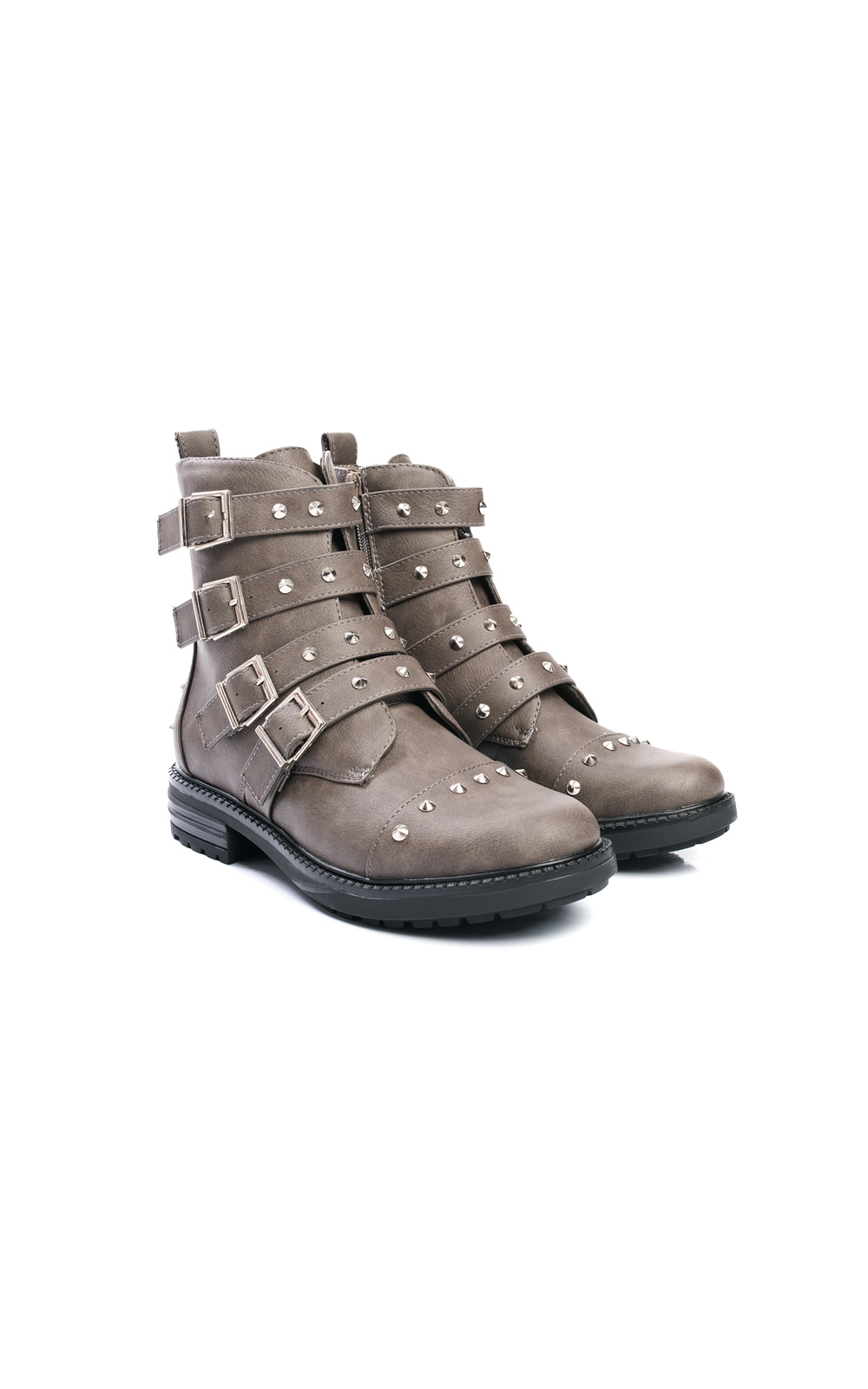 Brogan Studded Buckle Ankle Boots  Thumbnail