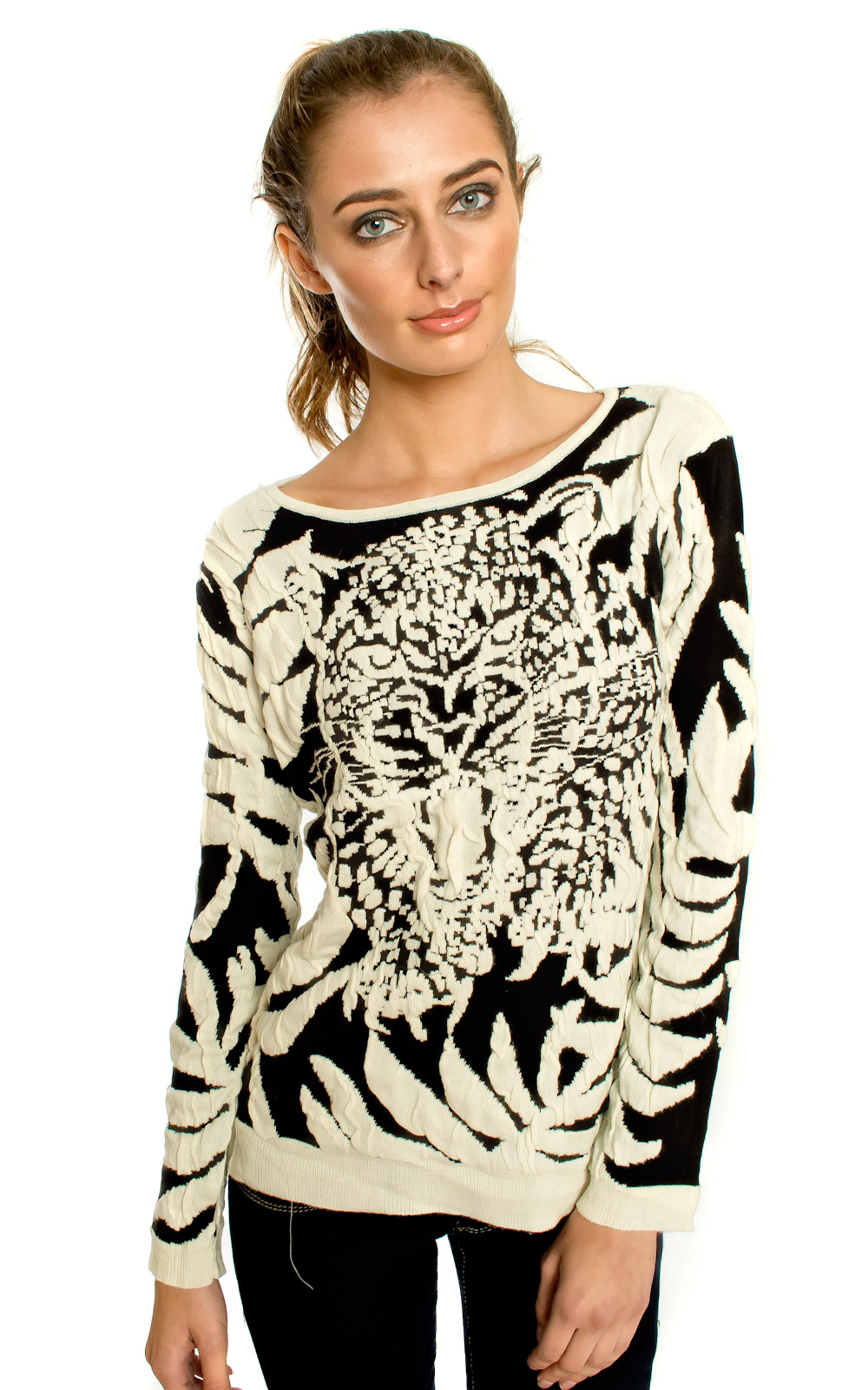 Tamarah Heavy Monochrome Jumper Thumbnail Tamarah Heavy Monochrome Jumper Thumbnail