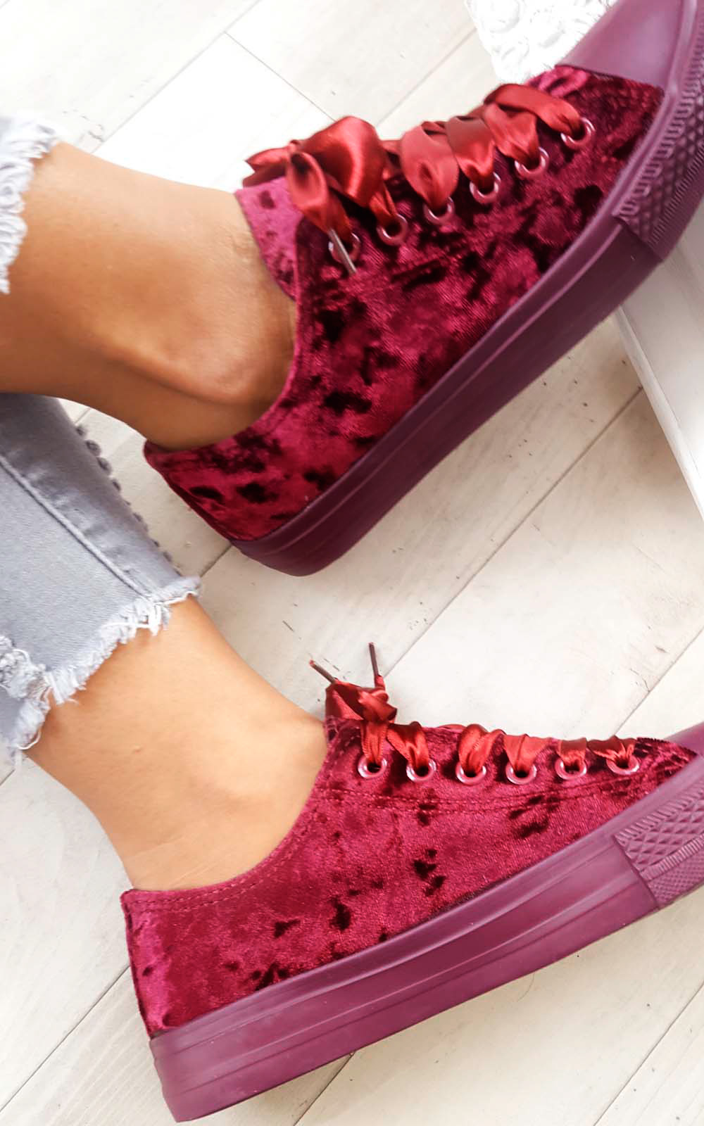 Jen Crushed Velvet Ribbon Platform Pumps Thumbnail Jen Crushed Velvet Ribbon Platform Pumps Thumbnail
