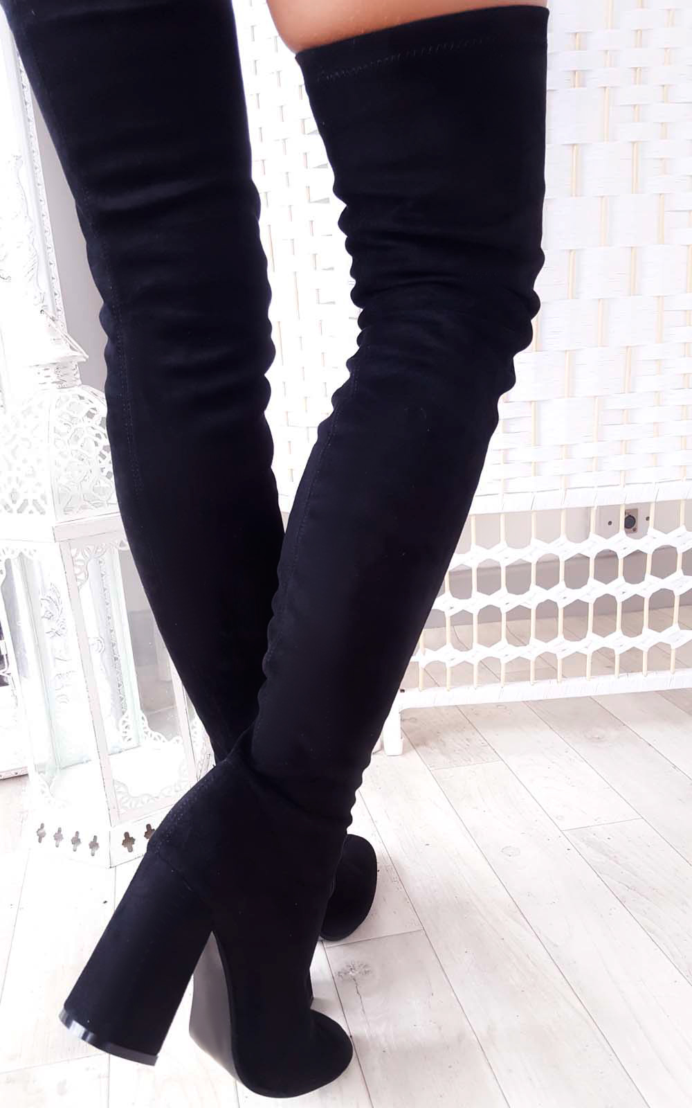 Abigail Faux Suede Knee High Boots Thumbnail Abigail Faux Suede Knee High Boots Thumbnail