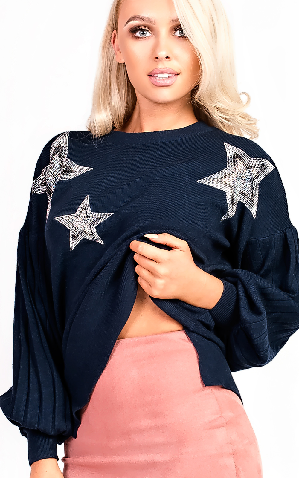 Cheryl Knitted Star Embellished Jumper Thumbnail Cheryl Knitted Star Embellished Jumper Thumbnail