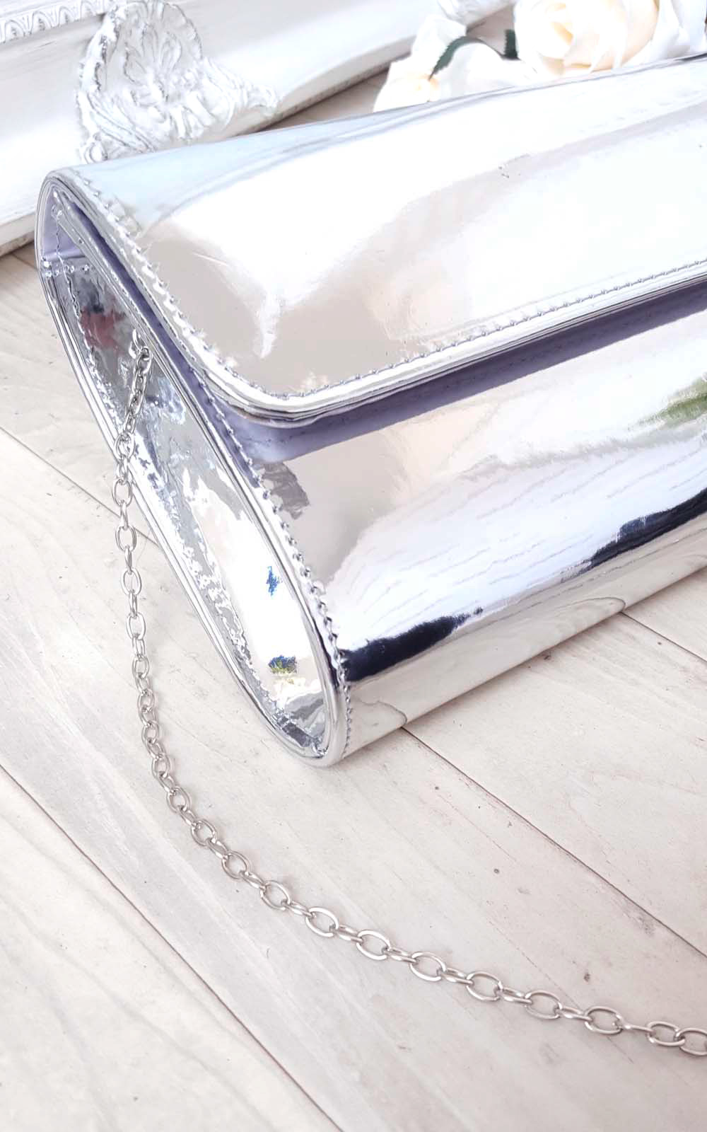 Mika Metallic Envelope Clutch Bag Mika Metallic Envelope Clutch Bag