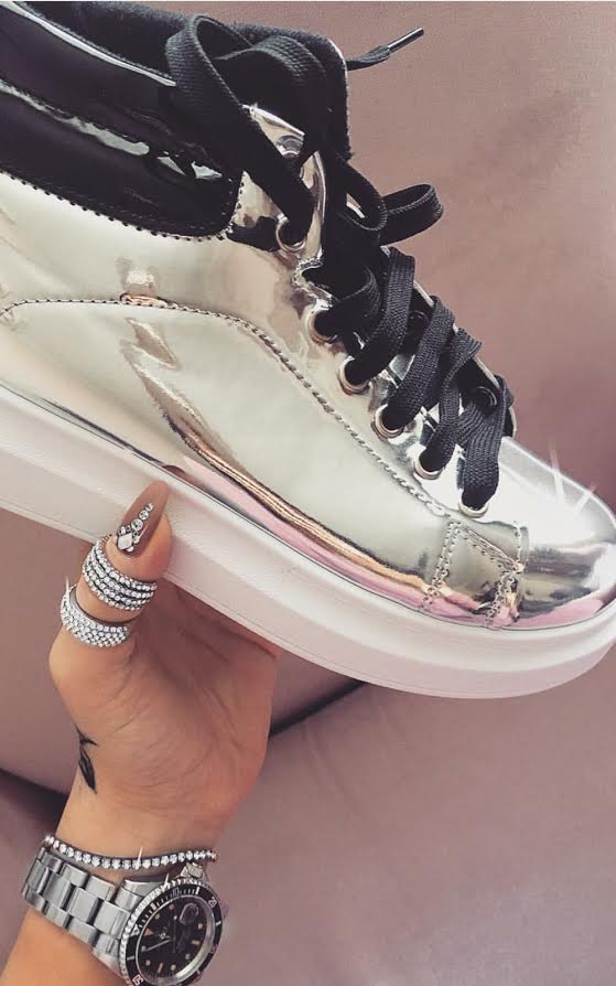 Esme Metallic Platform Trainers Thumbnail Esme Metallic Platform Trainers Thumbnail