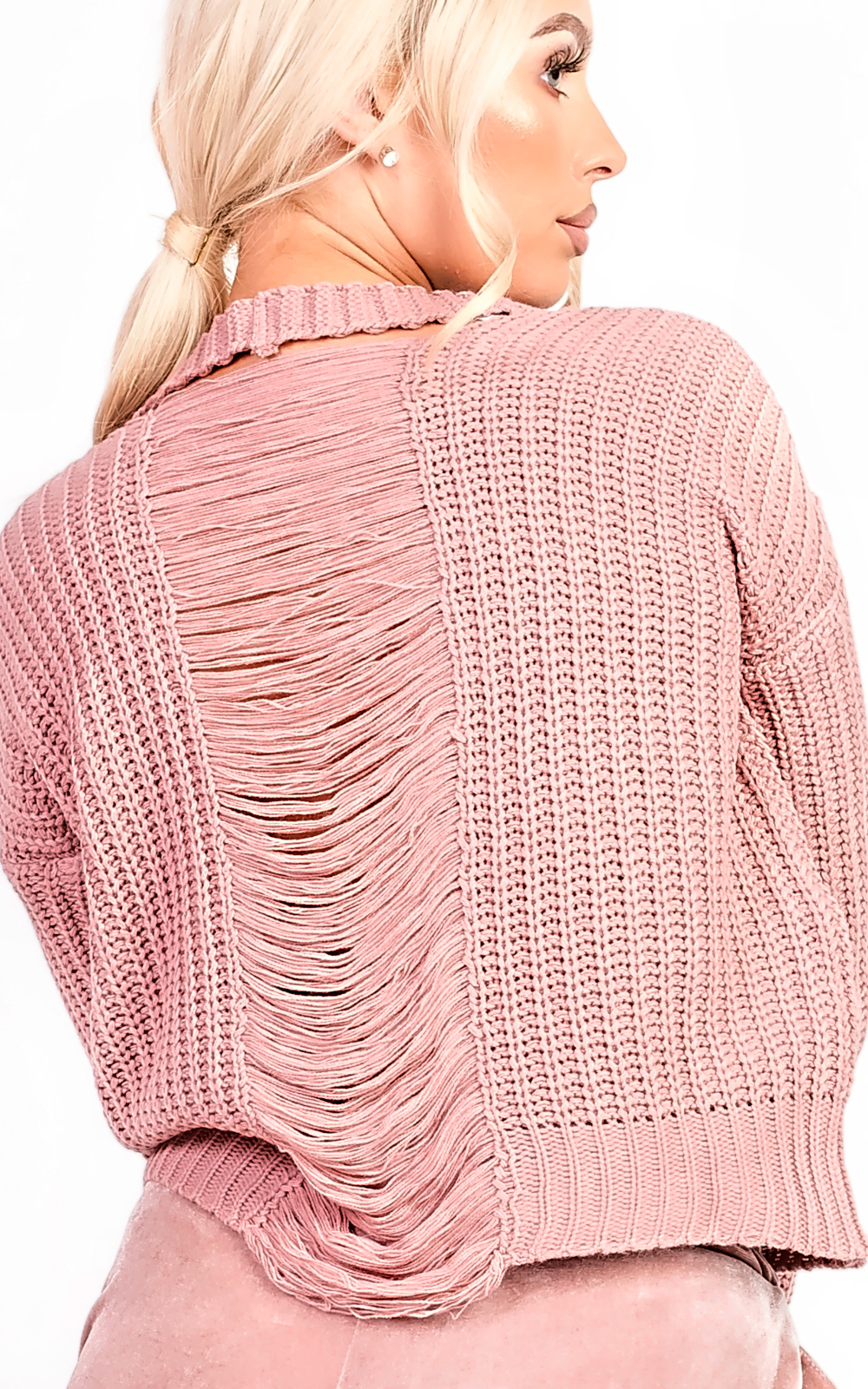 Sara Knitted Distressed Jumper Thumbnail Sara Knitted Distressed Jumper Thumbnail