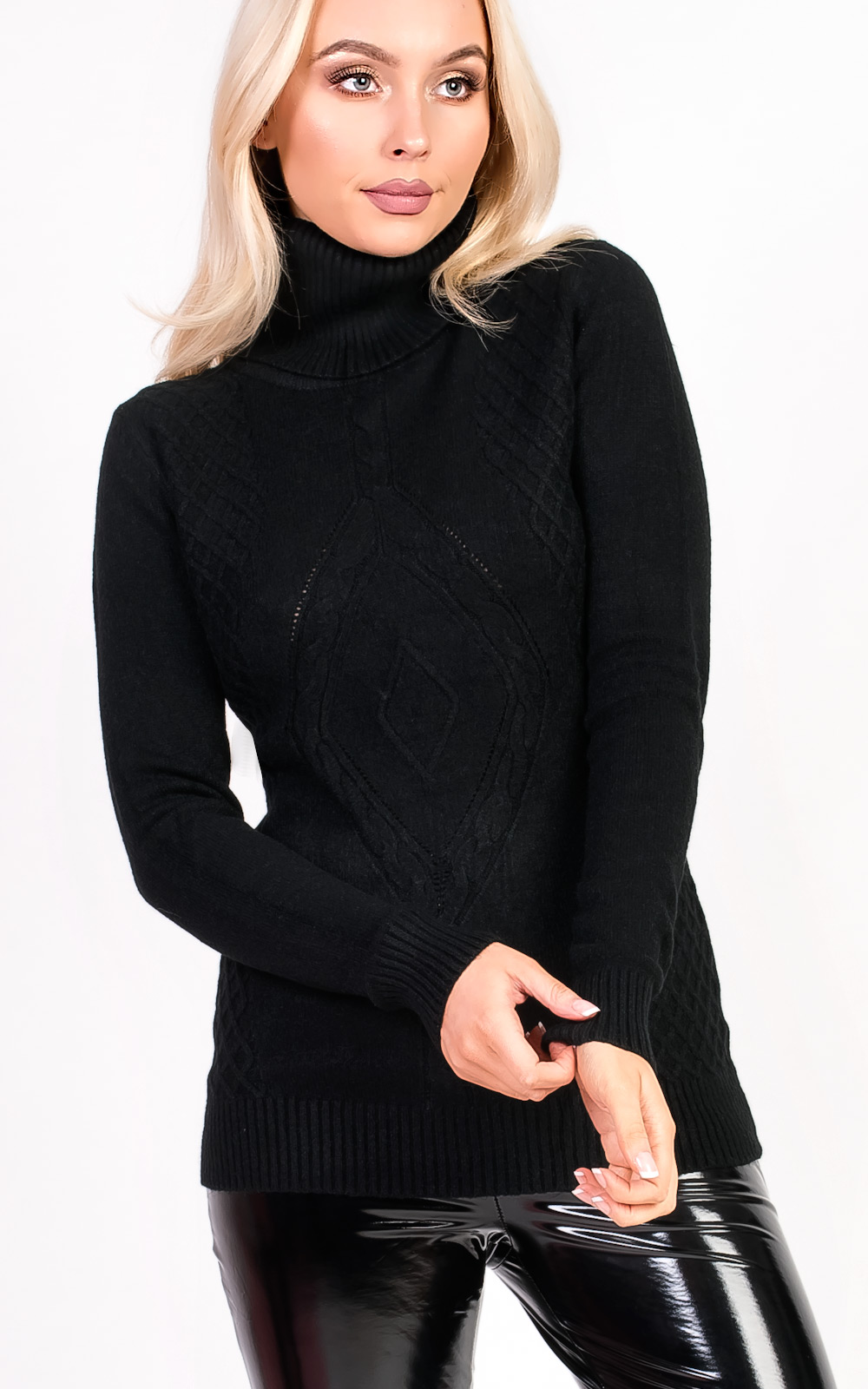 Bryony Knitted Polo Neck Jumper Bryony Knitted Polo Neck Jumper