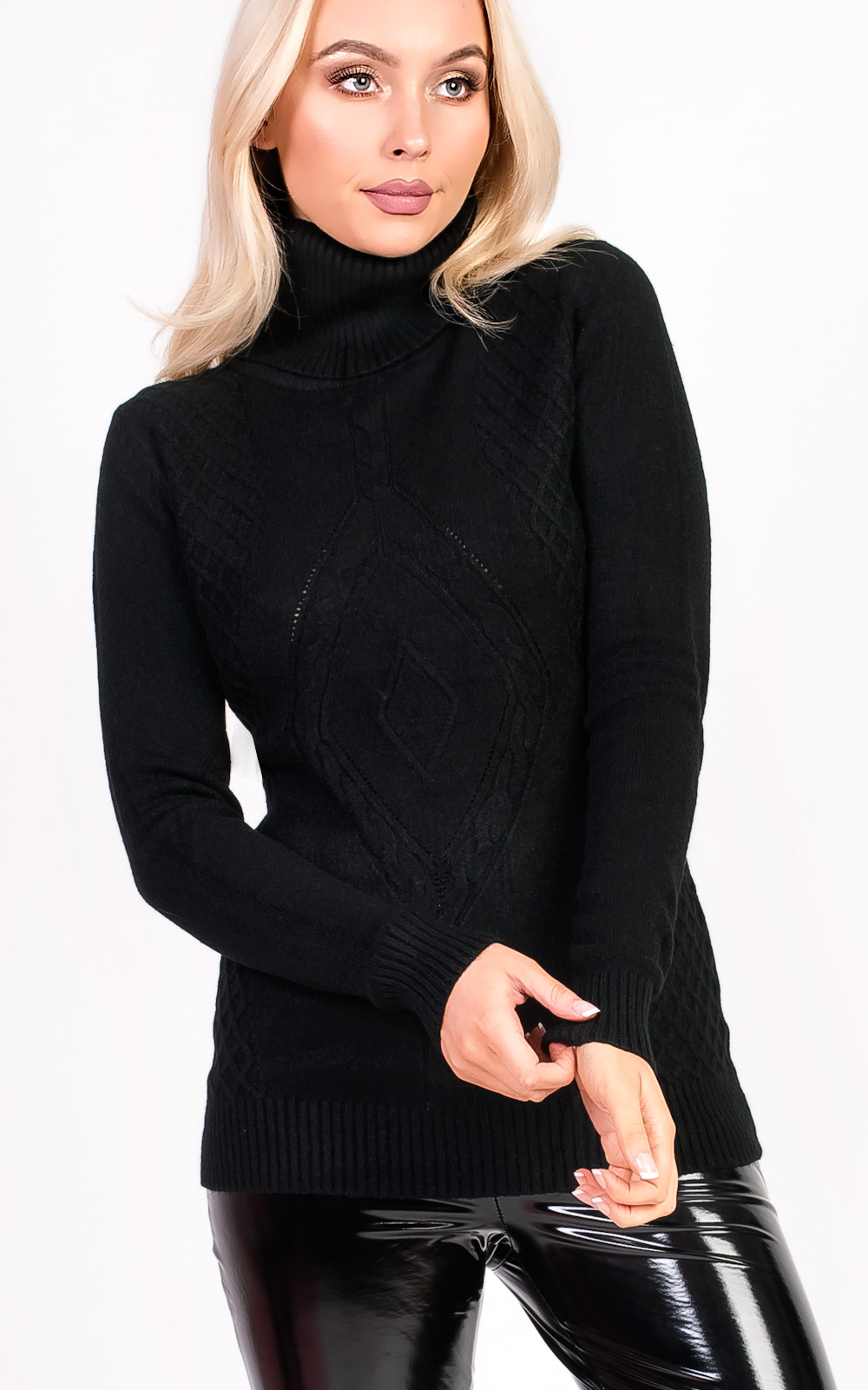 Bryony Knitted Polo Neck Jumper