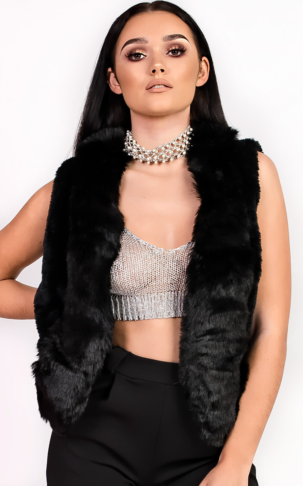 Elisa Faux Fur Waistcoat Thumbnail Elisa Faux Fur Waistcoat Thumbnail