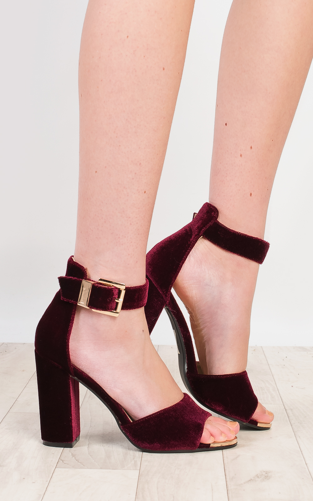 Lindsay Suede Effect High Heels