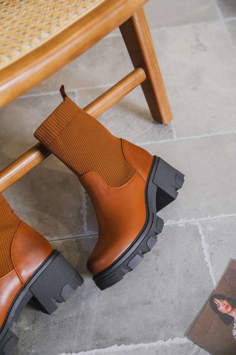 Isobel Chunky Sock Outsole Boots Thumbnail Isobel Chunky Sock Outsole Boots Thumbnail