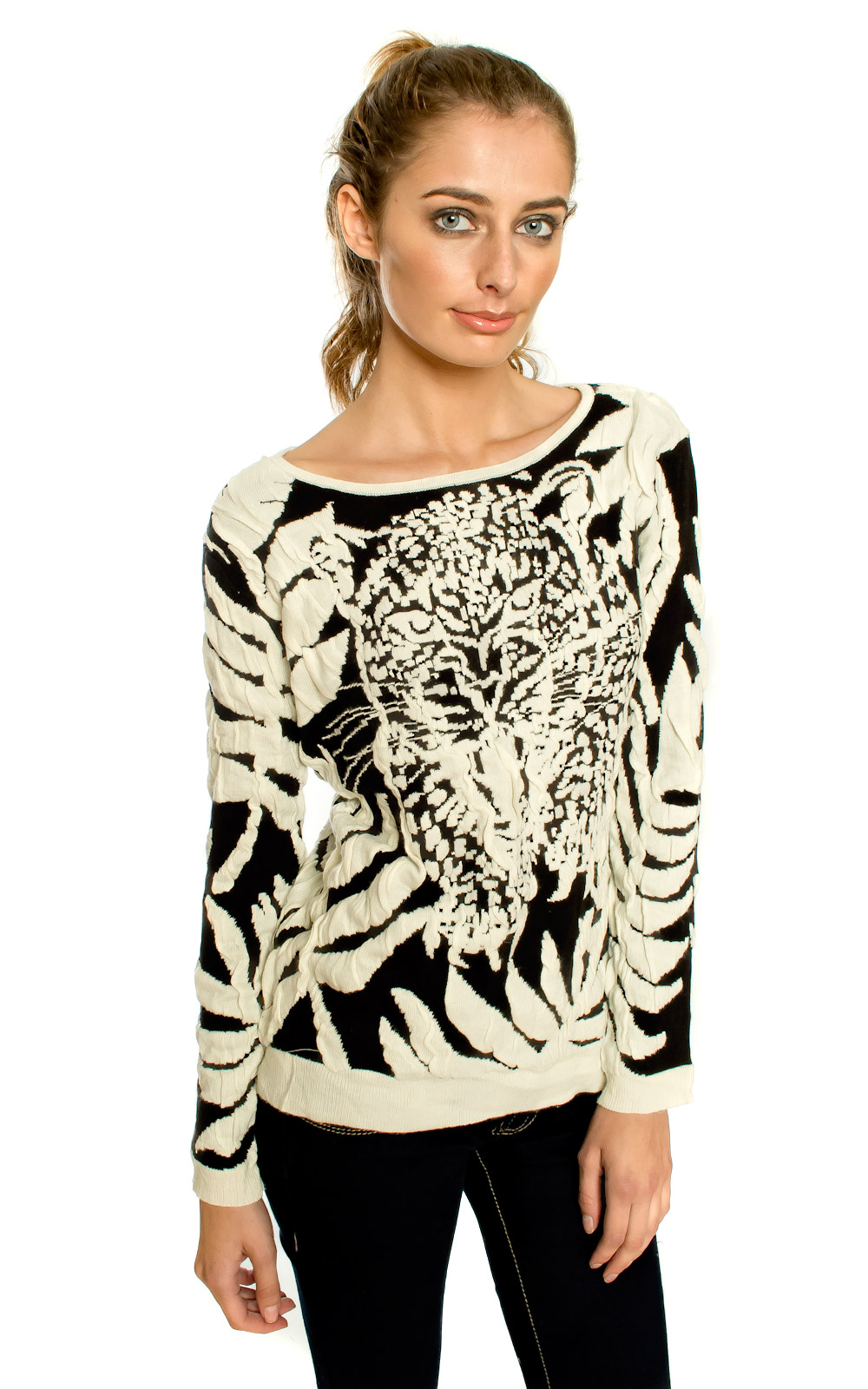Tamarah Heavy Monochrome Jumper Thumbnail Tamarah Heavy Monochrome Jumper Thumbnail