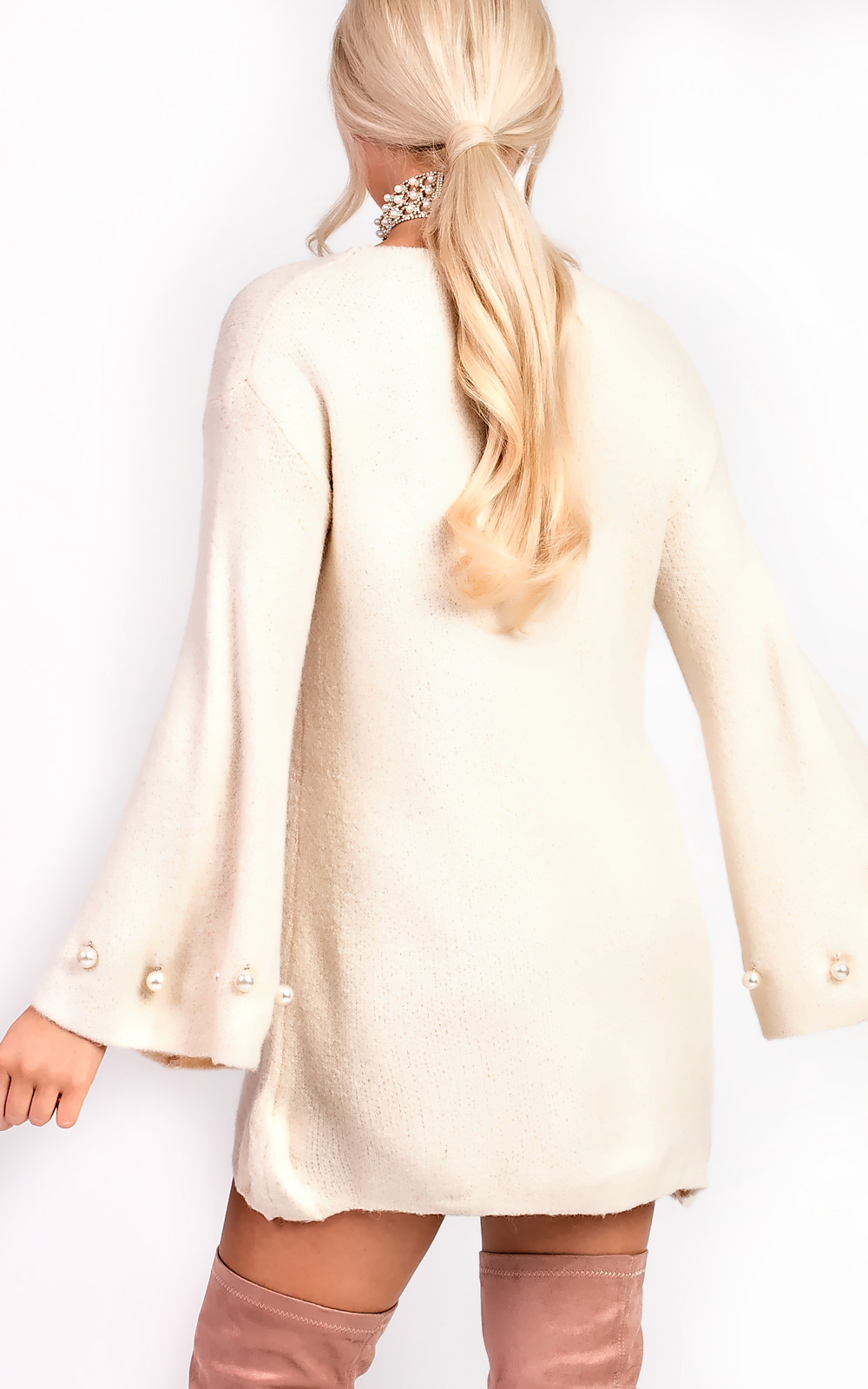 Lilly Flared Beaded Knitted Jumper Thumbnail Lilly Flared Beaded Knitted Jumper Thumbnail