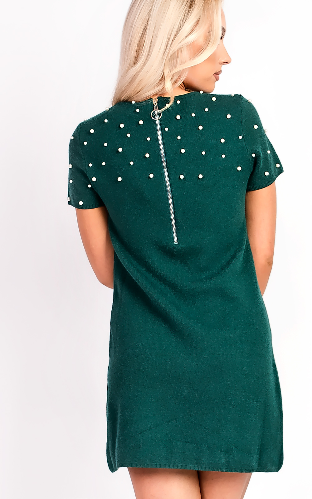 Emmi Short Sleeve Embellished Mini Dress Thumbnail Emmi Short Sleeve Embellished Mini Dress Thumbnail