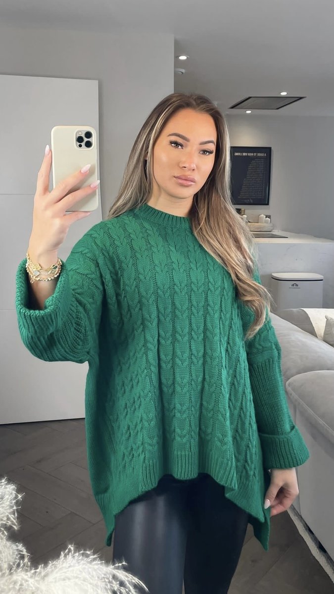 Astrid Knitted Jumper with Folded Sleeve Astrid Knitted Jumper with Folded Sleeve