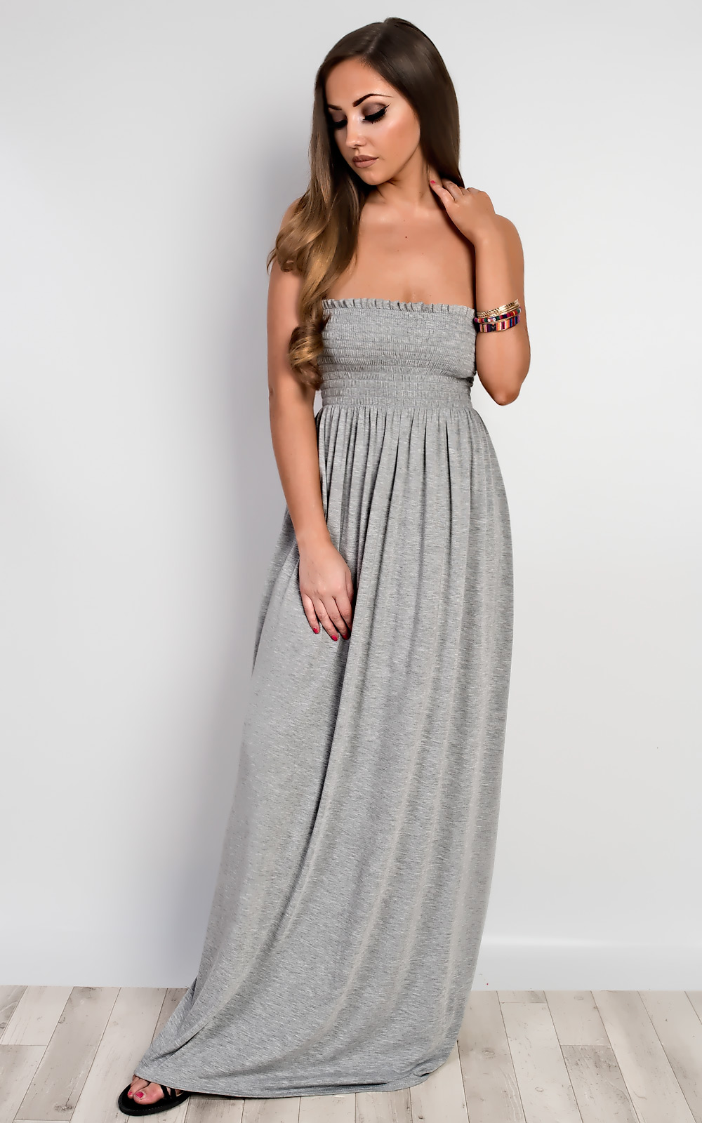 Sabrina Ruched Maxi Dress Thumbnail