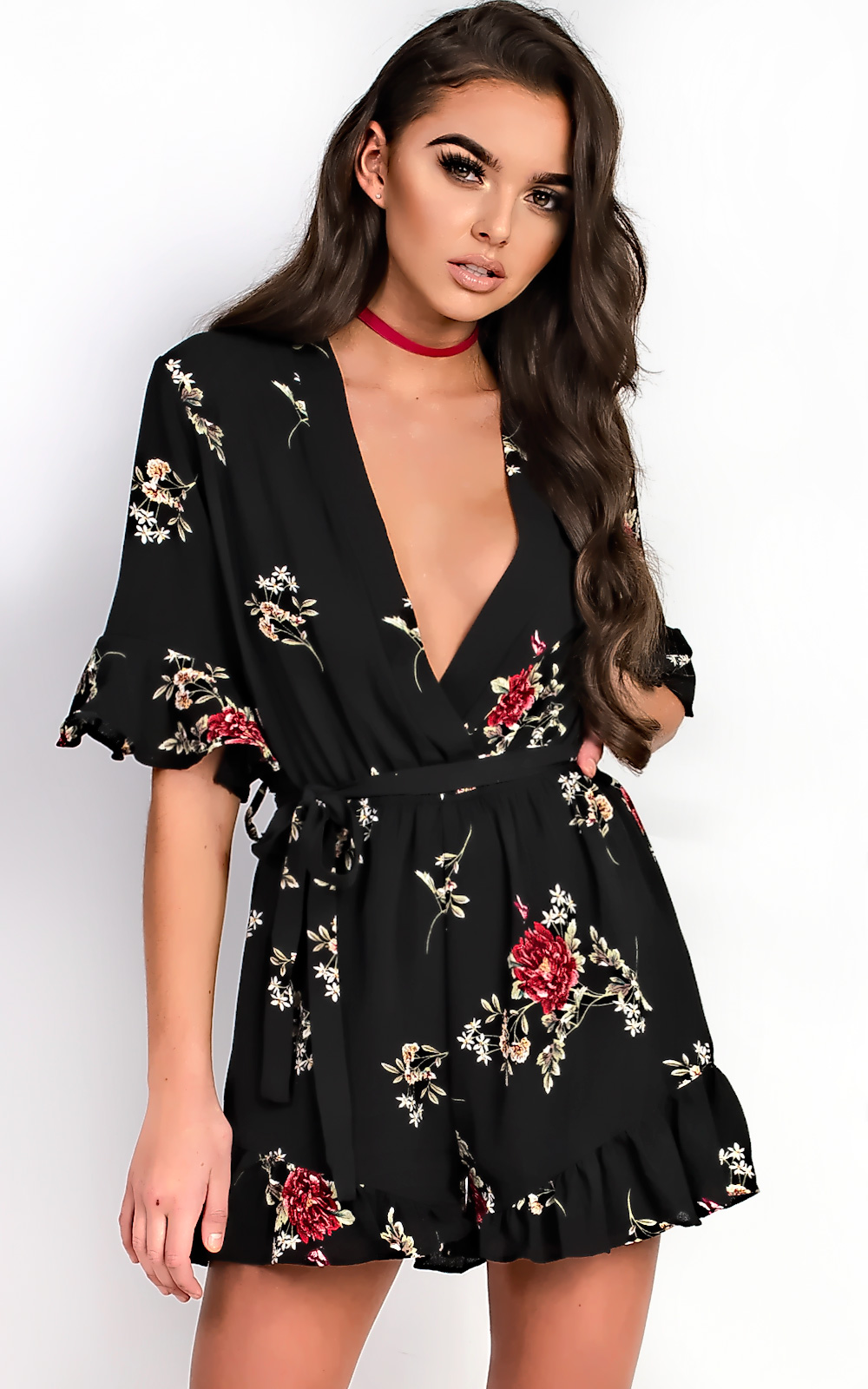 Lexie Floral Frill Playsuit