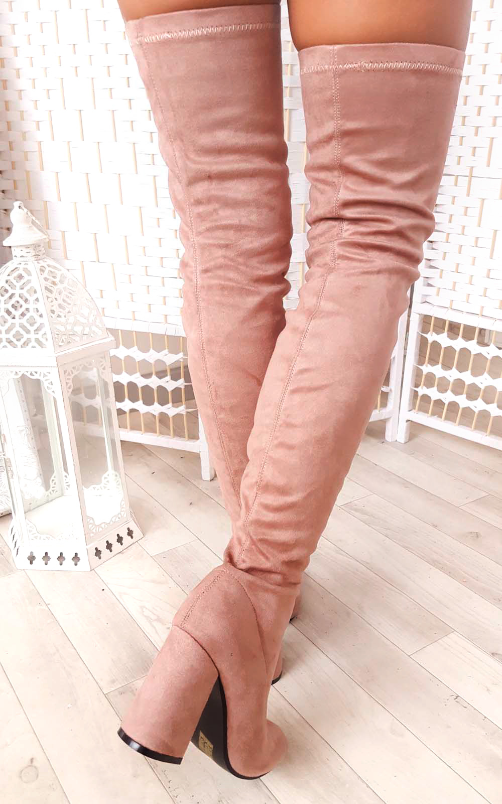 Abigail Faux Suede Knee High Boots Thumbnail