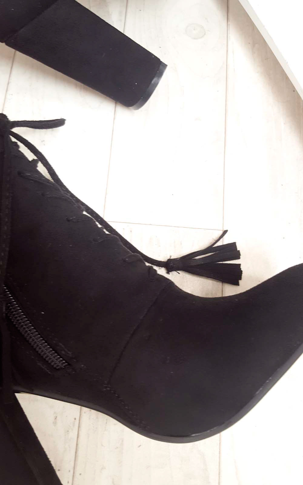 Kiki Faux Suede Lace Up Tassel Ankle Boots Thumbnail Kiki Faux Suede Lace Up Tassel Ankle Boots Thumbnail