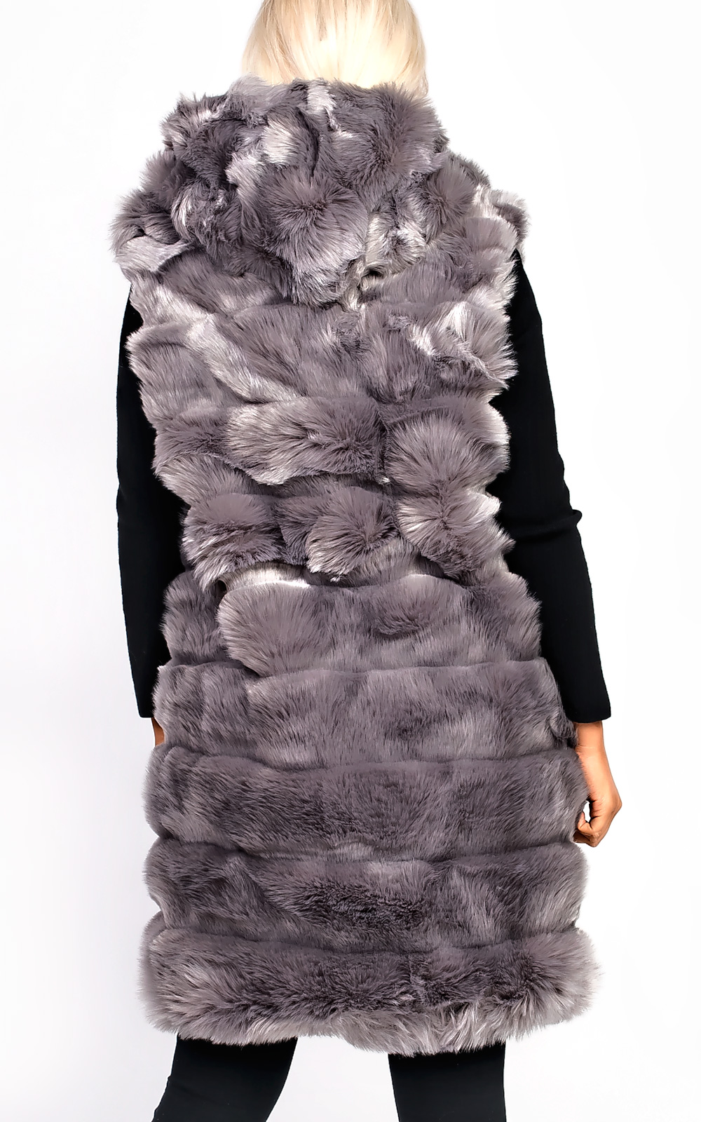 Karla Faux Fur Hooded Waistcoat Thumbnail