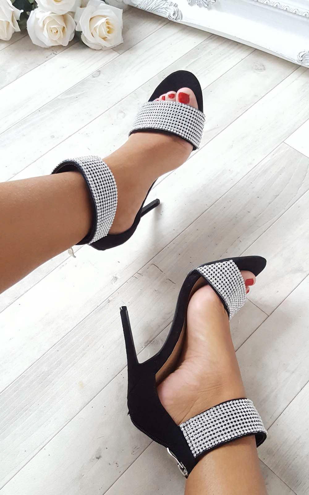 Donatella Diamante Strap Heels Donatella Diamante Strap Heels