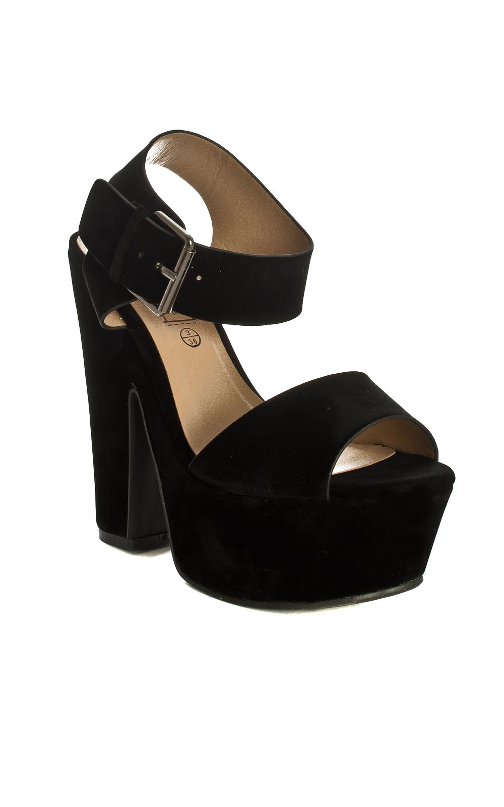 Cecile Black Platform Heels