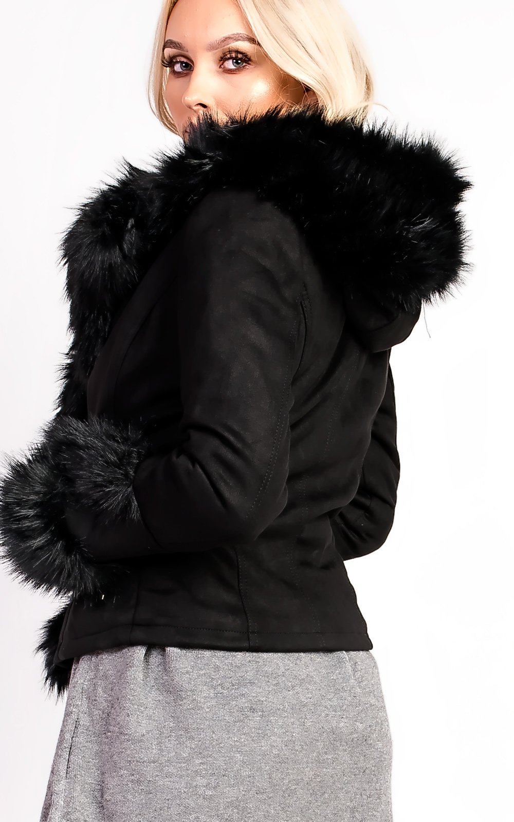 Tamsin Faux Suede Fur Jacket Thumbnail Tamsin Faux Suede Fur Jacket Thumbnail