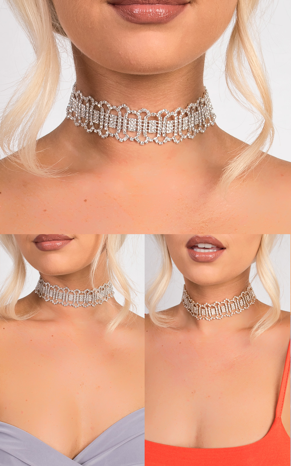 Cassie Diamante Choker Necklace Thumbnail