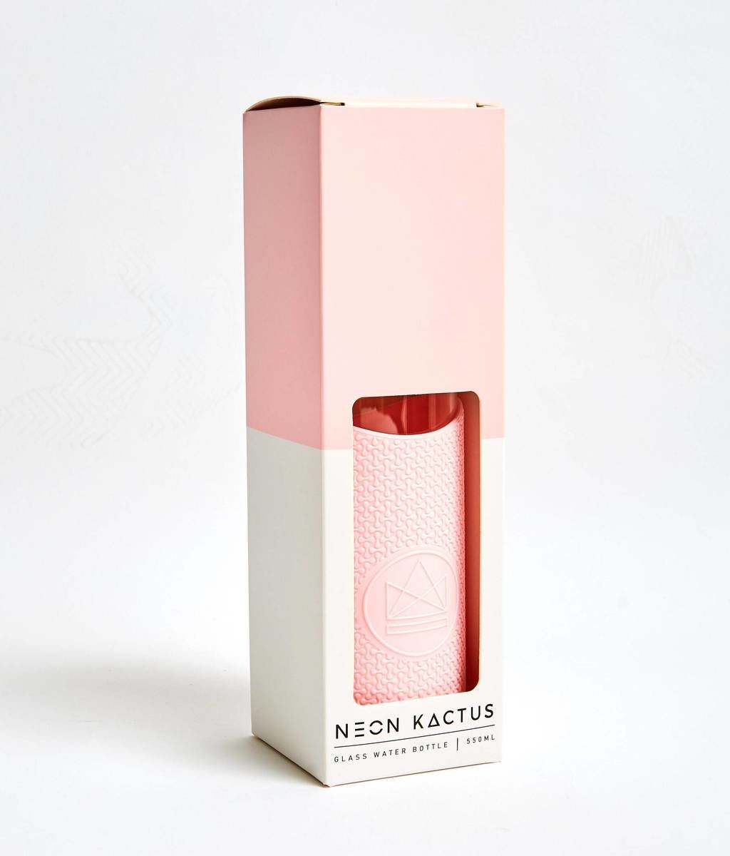 Neon Kactus Reusable Glass Bottle - Pink Flamingo 550ml Thumbnail Neon Kactus Reusable Glass Bottle - Pink Flamingo 550ml Thumbnail