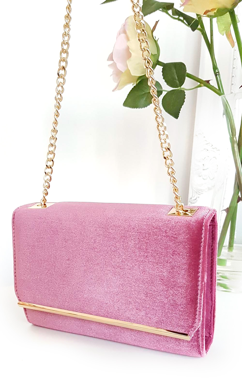 Millar Velvet Gold Chain Cross Body Bag Thumbnail Millar Velvet Gold Chain Cross Body Bag Thumbnail