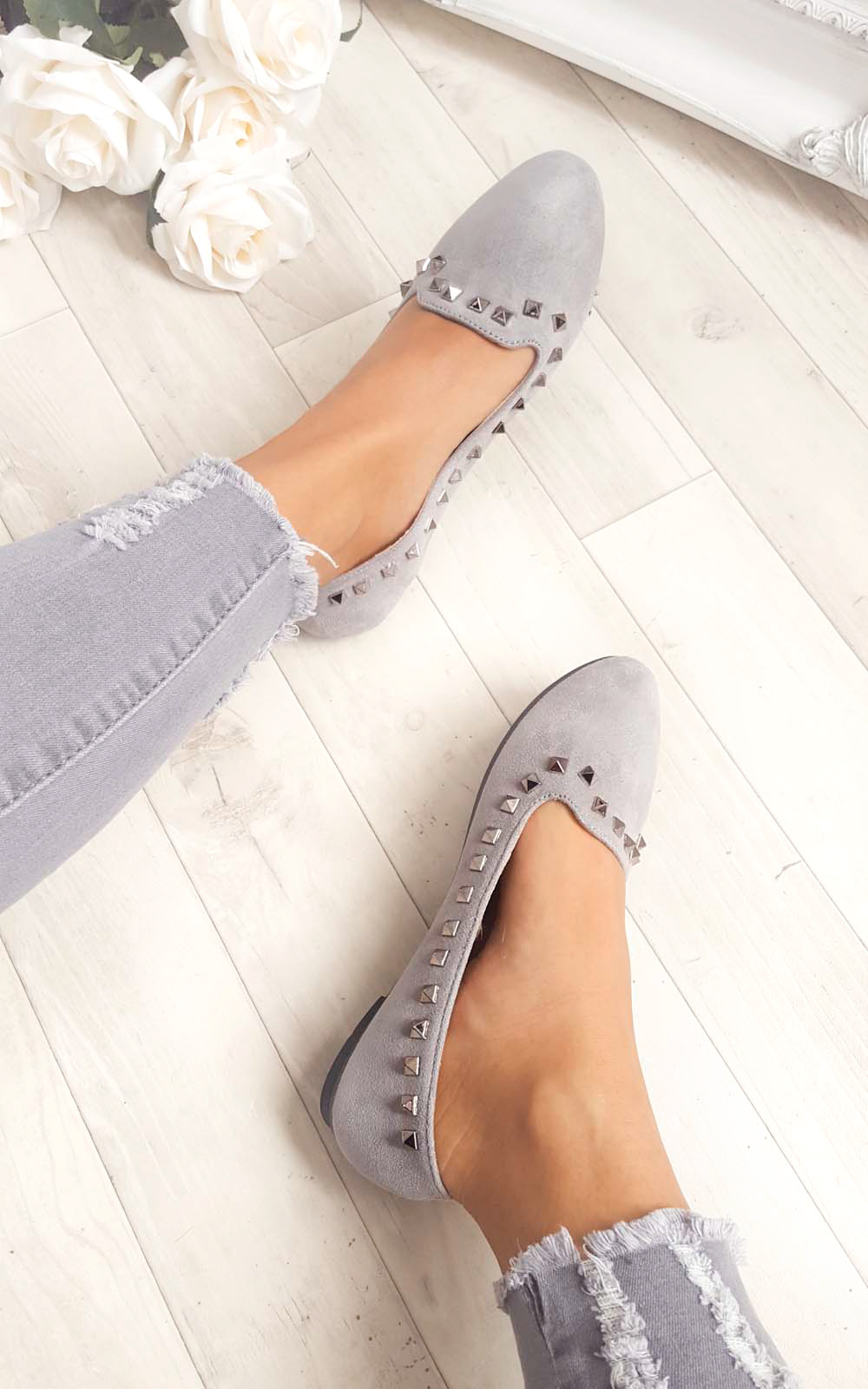Katia Faux Suede Studded Pumps Katia Faux Suede Studded Pumps