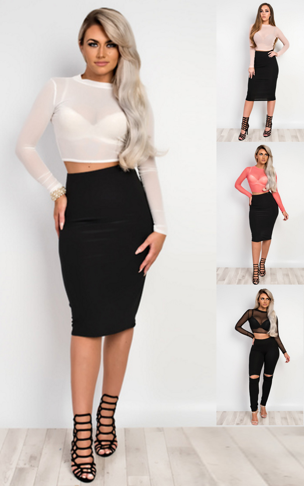 Rachelle Mesh Crop Top Thumbnail Rachelle Mesh Crop Top Thumbnail