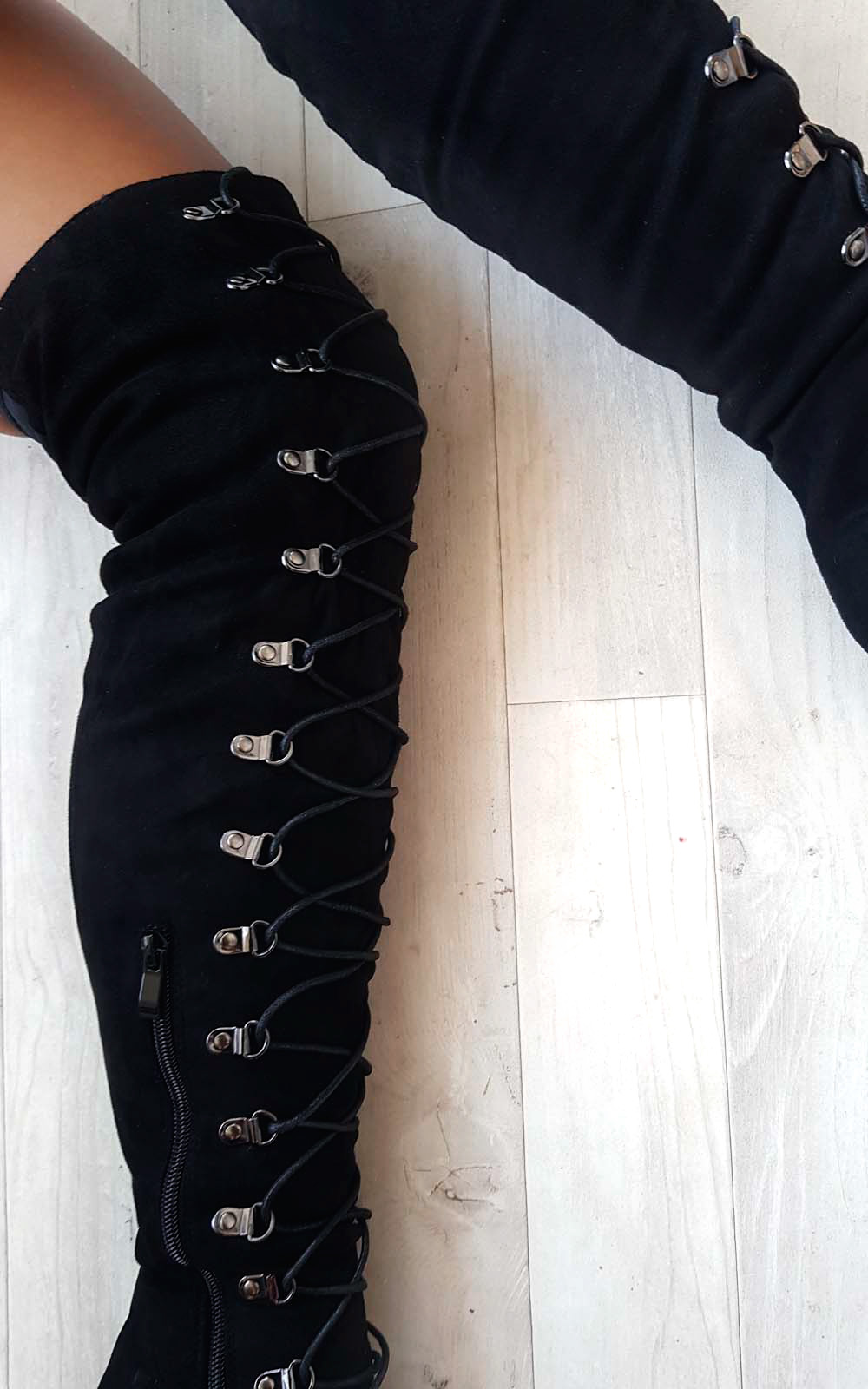 Alesia Corset Faux Suede Boots Thumbnail Alesia Corset Faux Suede Boots Thumbnail