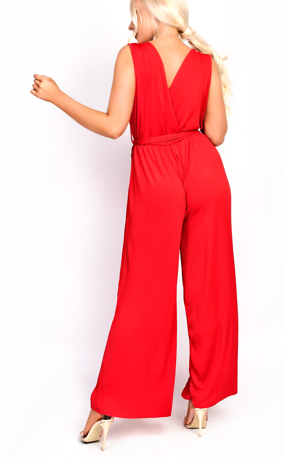Tia Tie Waist Wide Leg Jumpsuit Thumbnail Tia Tie Waist Wide Leg Jumpsuit Thumbnail