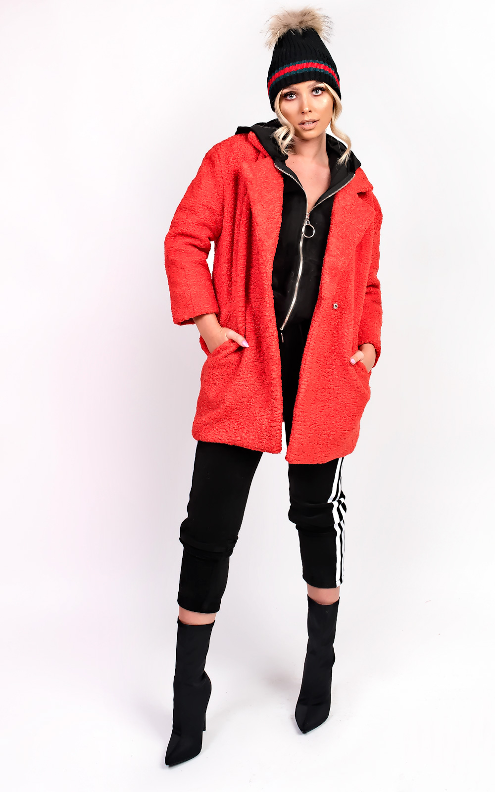 Kayli Boucle Collar Button Coat Thumbnail Kayli Boucle Collar Button Coat Thumbnail