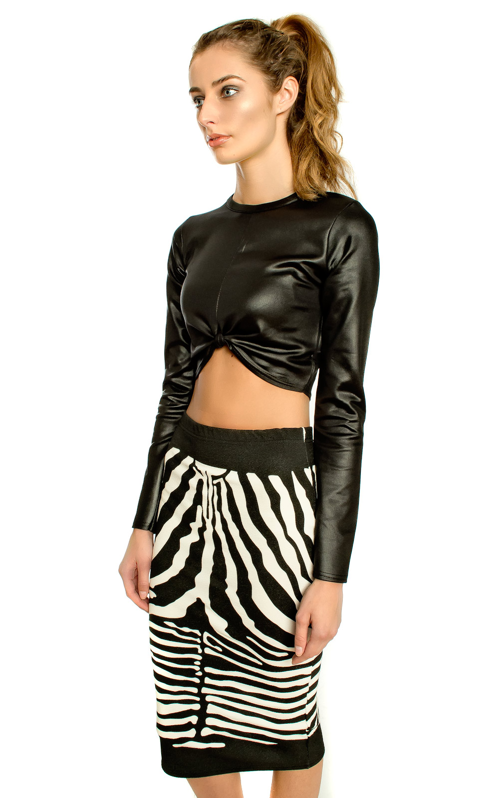 Cyrus Leatherette and Zebra Print Suit Thumbnail