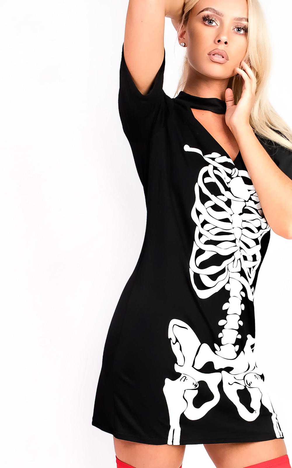 Skeleton Fancy Short Sleeved Dress Thumbnail Skeleton Fancy Short Sleeved Dress Thumbnail