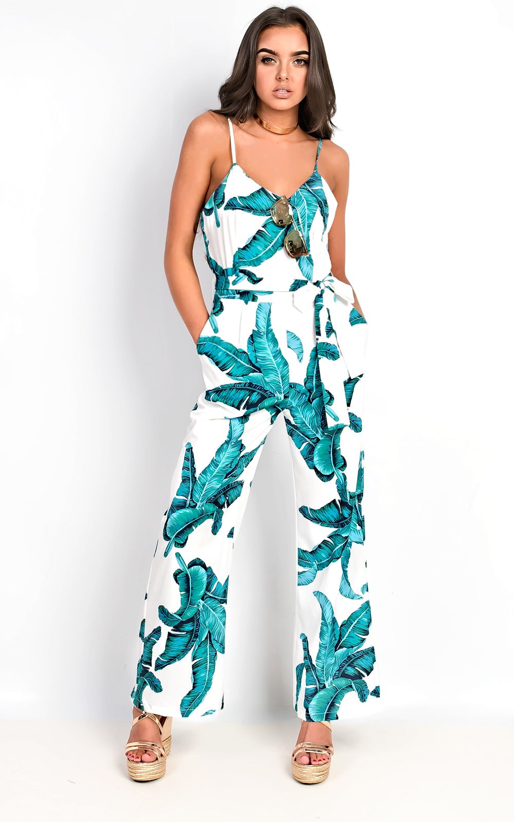 Trese Tropical Strappy Jumpsuit Thumbnail Trese Tropical Strappy Jumpsuit Thumbnail