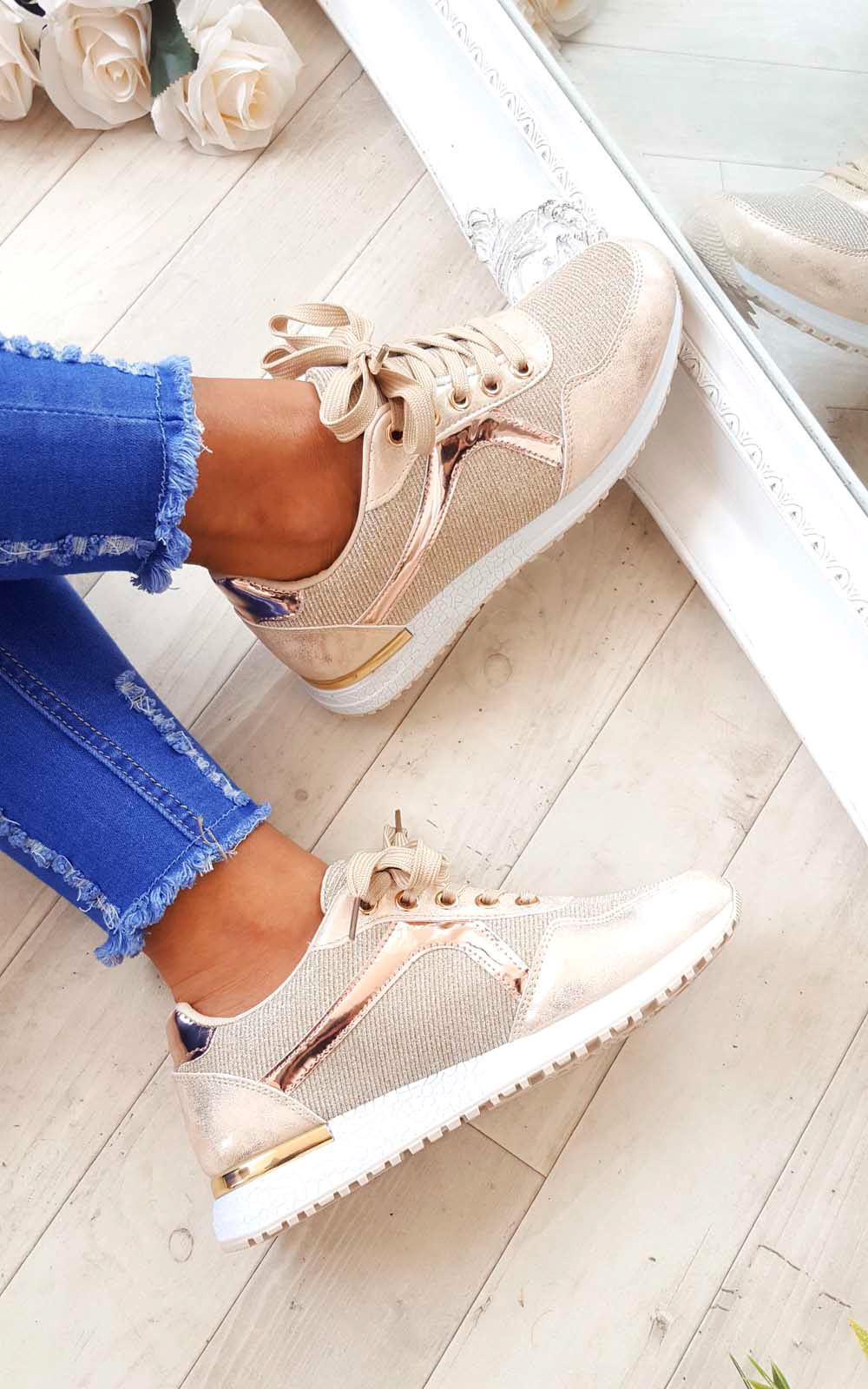 Maya Mesh Two Toned Panel Trainers Thumbnail Maya Mesh Two Toned Panel Trainers Thumbnail