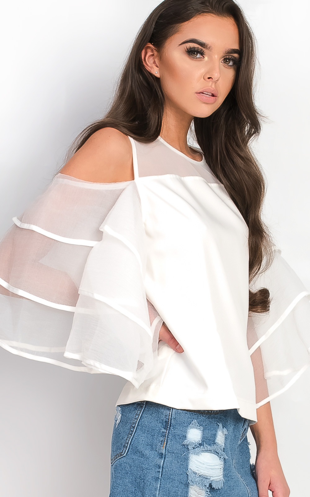 Serenity Frill Layered Cut Out Top Thumbnail