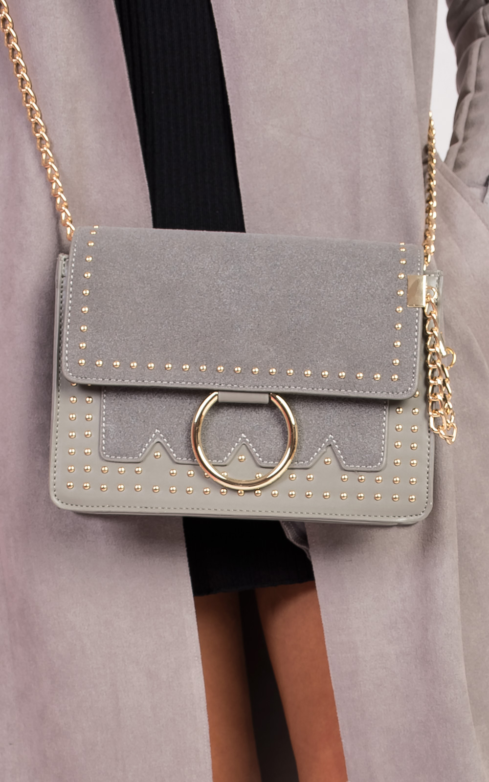 Brooke Gold Studded Shoulder Bag Thumbnail Brooke Gold Studded Shoulder Bag Thumbnail