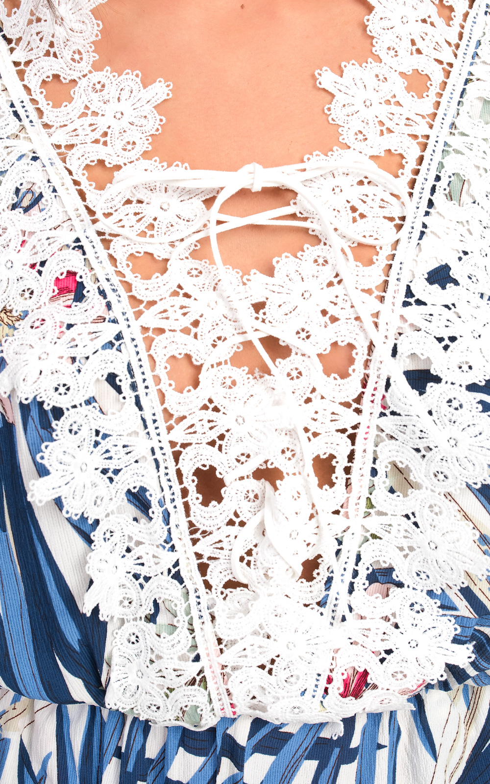 Cairo Crochet Floral Print Playsuit Thumbnail Cairo Crochet Floral Print Playsuit Thumbnail